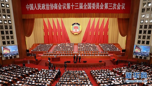 全国政协十三届三次会议举行第二次全体会议 汪洋出席 12名委员作大会发言