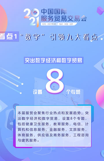 2021年服贸会开幕在即 “数字”引领九大看点