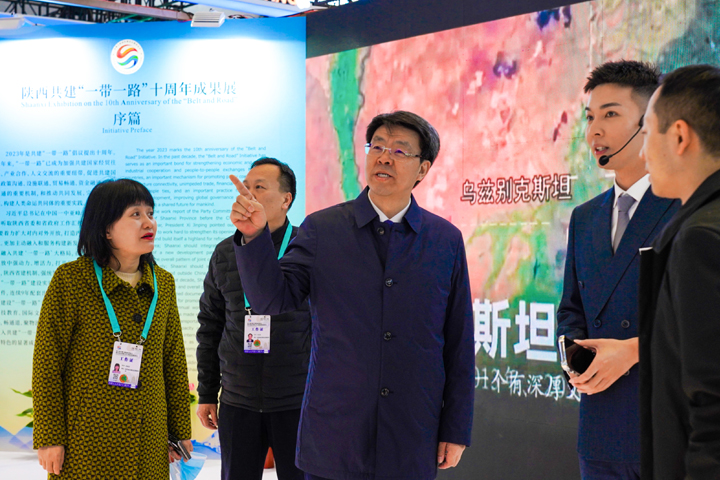 陕西省发展和改革委员会党组书记、主任孙喜民参观展览