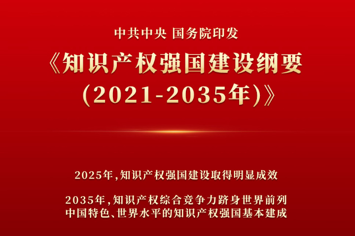 中共中央 国务院印发《知识产权强国建设纲要（2021－2035年）》