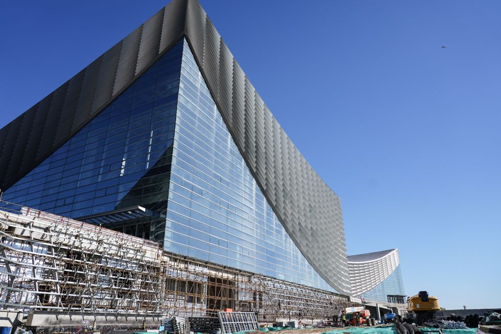 北京城市副中心图书馆项目施工现场